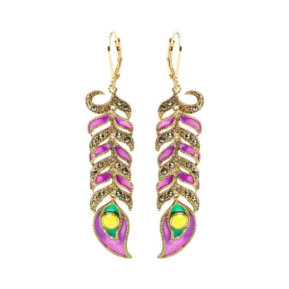 Peacock Deep Purple Earrings